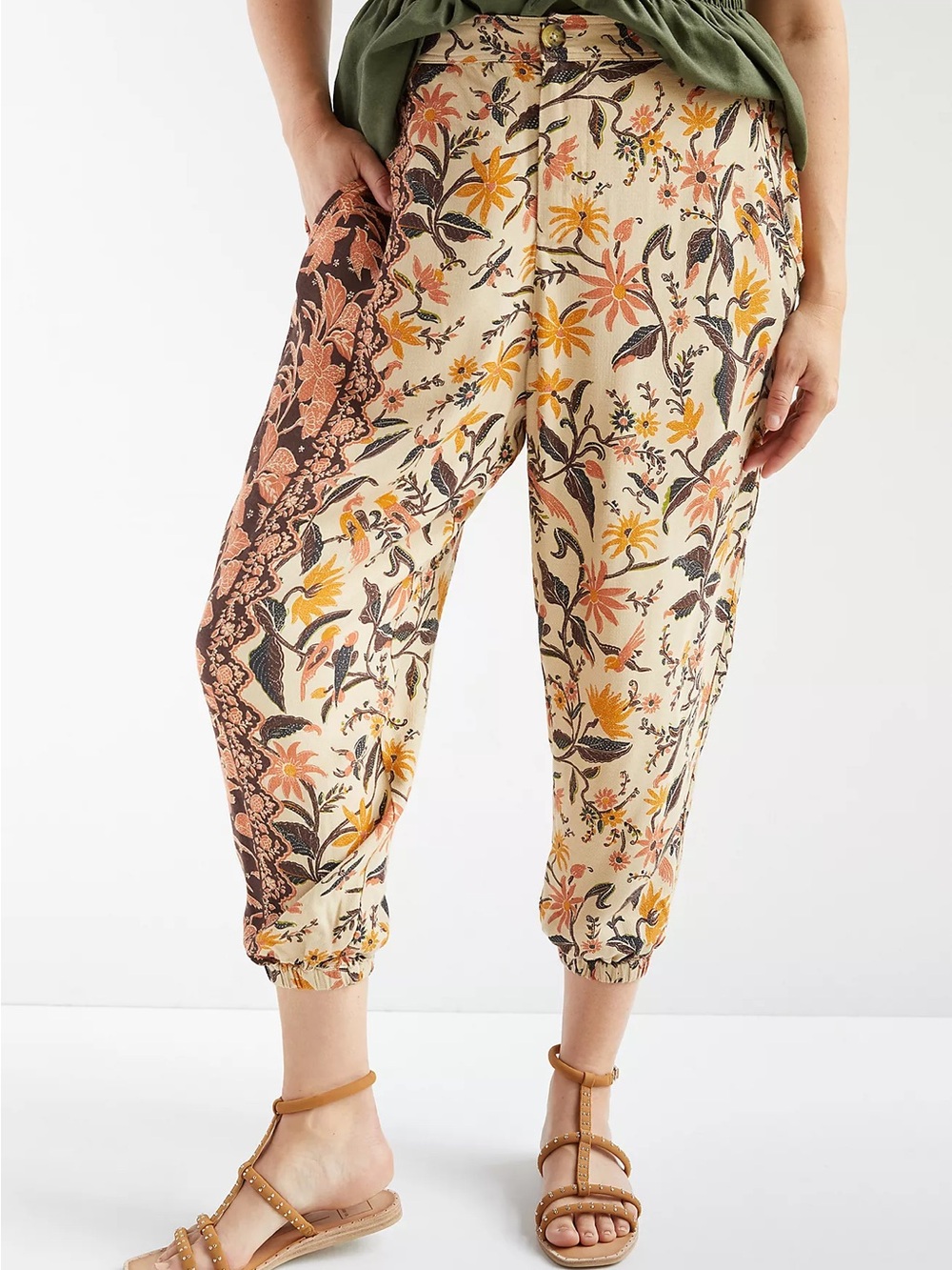 Anthropologie Smocked Balloon-Leg Pants